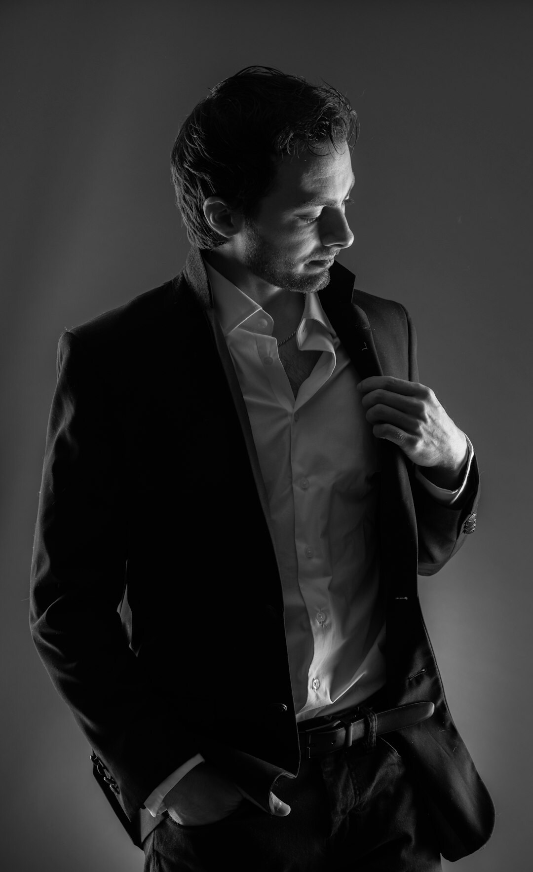Studio portrait of a confident businessman in his forties
